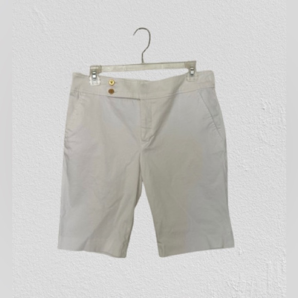 NWOT Chaps Women's White Shorts Cotton Blend, Sz 8.